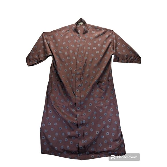 Christian Dior Monsieur Kimono Robe Adult One Size Made in USA Vintage Burgundy - Picture 1 of 6